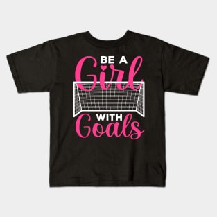 Funny Soccer Art For Girls Soccer Lovers Players Kids T-Shirt